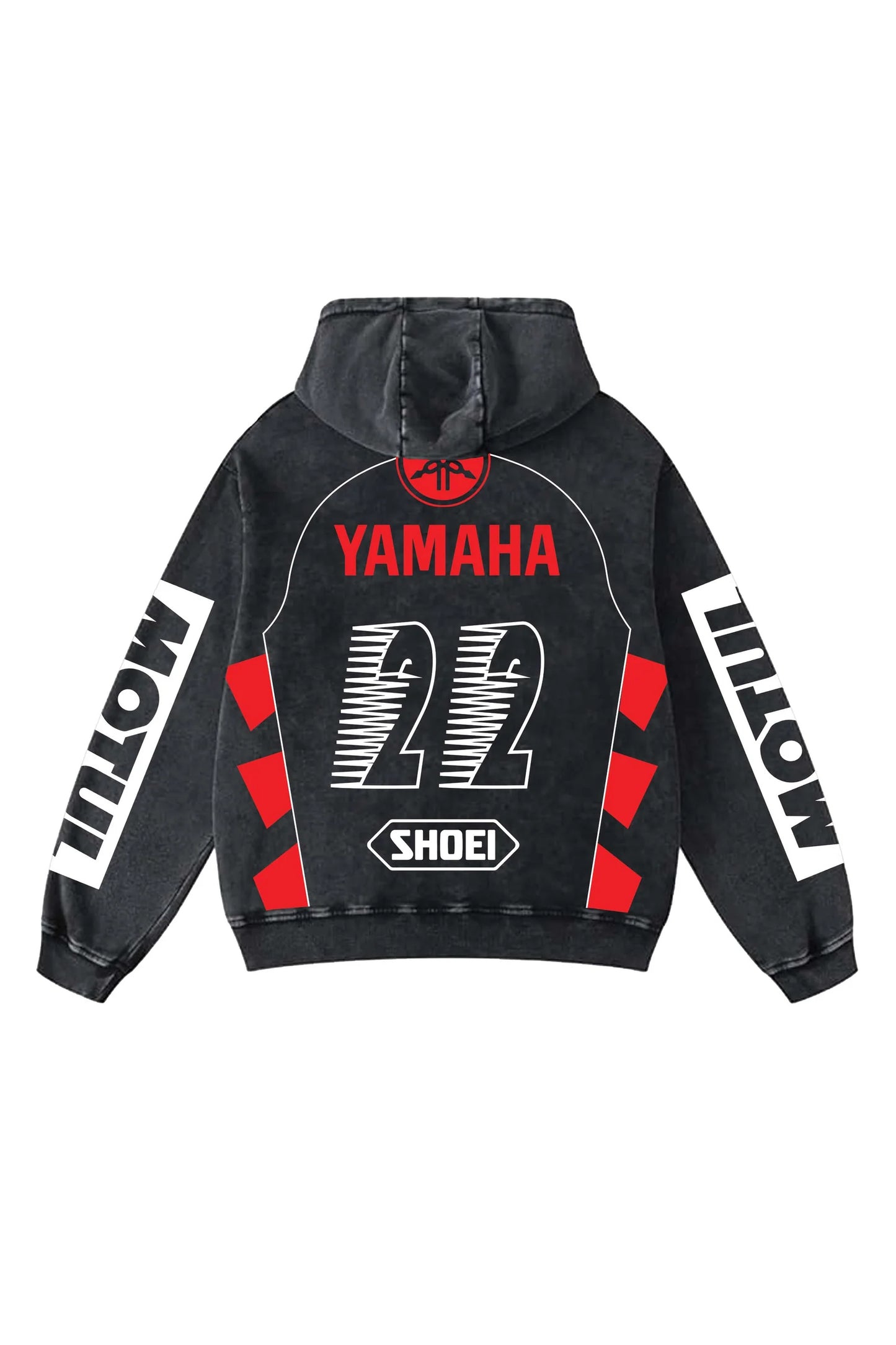 Washed Moto Yamaha Inspired Hoodie