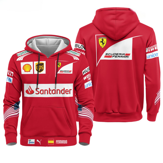 Fernando Scuderia F1 Racing Inspired Hoodie